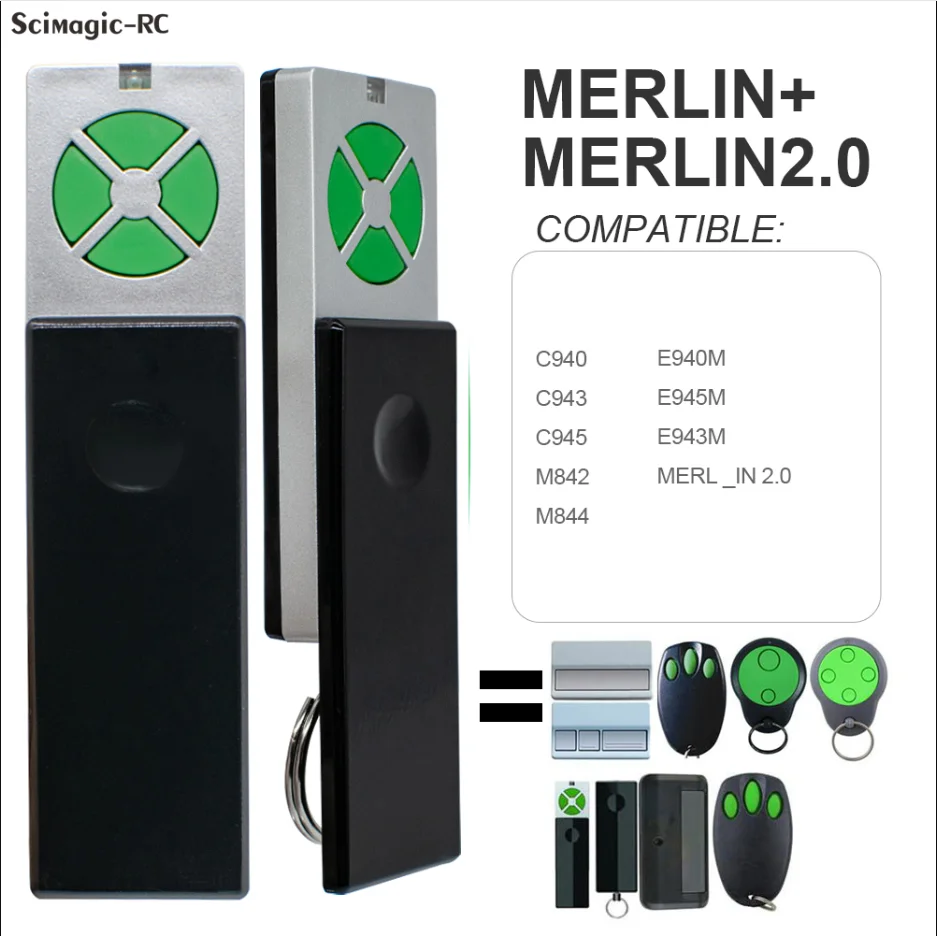 1-20Pcs Premium Garage Door Remote Control For Merlin E950M 