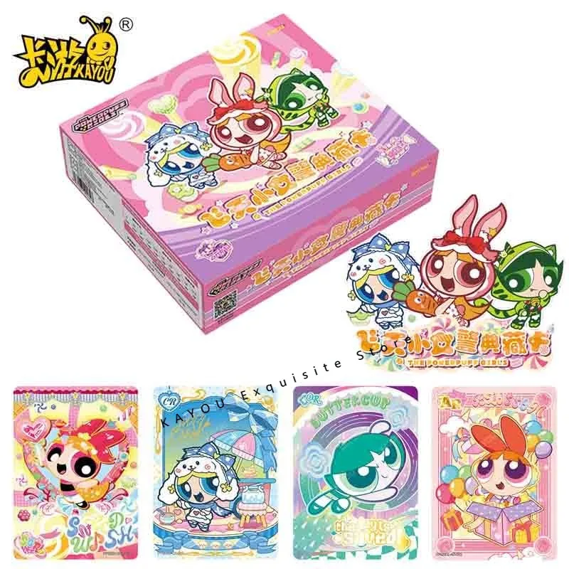 kayou-genuine-the-powerpuff-girls-cards-candy-pack-blossom-buttercup-bubbles-original-anime-collection-cards-toy-children's-gift