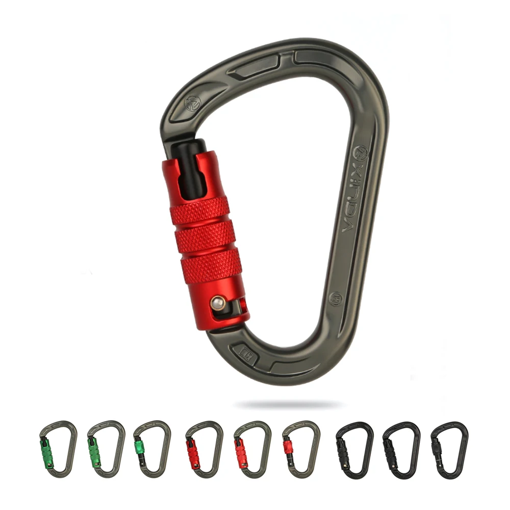 Aviation Aluminum Load-Bearing Safety Buckle,Italian Half Cable, Lowering Main Lock,Outdoor Pear Shaped Climbing,P518