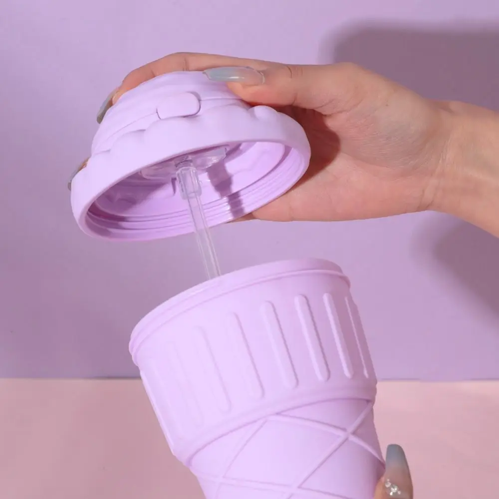 

Drinkware Plastic Water Cup Cartoon 500ml Water Bottle Cute Large Capacity Straw Cup Summer