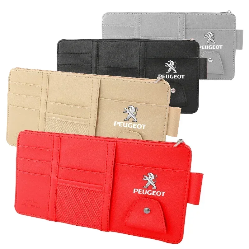Car Vehicle Sun Visor Sunglasses Eyeglasses Glasses Holder Storage Clip for Peugeot 407 308 206 508 208 207 Wheel Center Caps