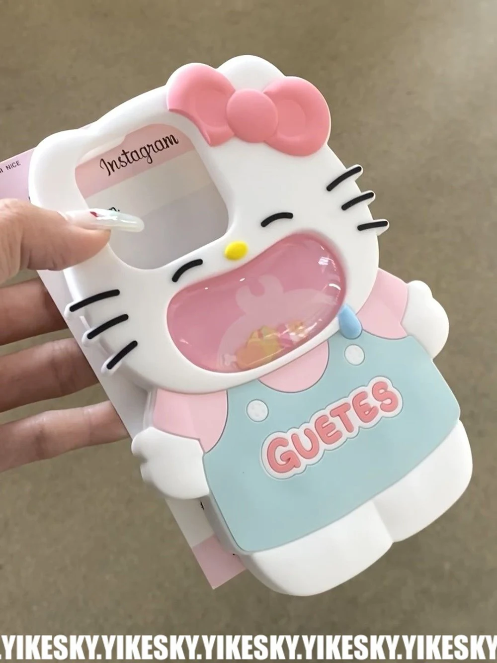 cartoon sanrio kawaii phone case hello kitty Three-dimensional quicksand snacks case for iphone15 14 13 12 11 14pro 15pro