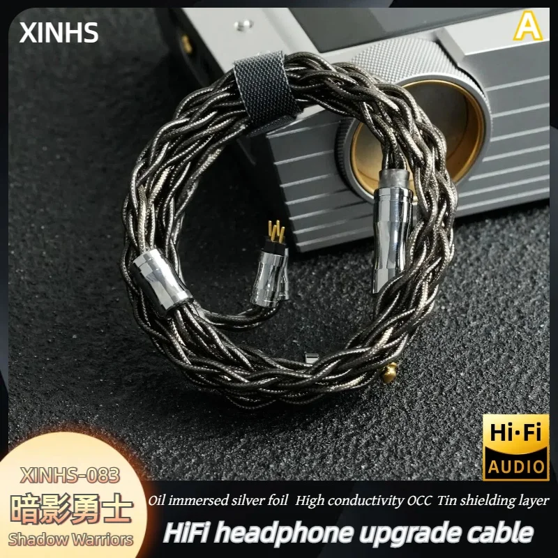 XINHS Shadow Warrior Cable de actualización de auriculares HiFi 2,5mm 4,4mm Cable equilibrado HD650 IE900 0,78mm kz QDC adecuado para Sennheiser