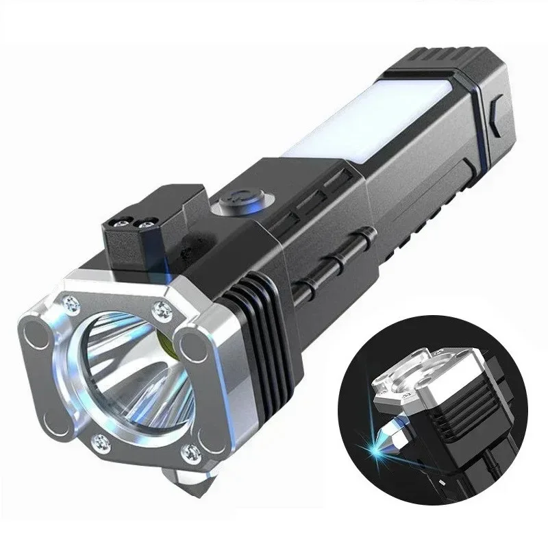 Multifunctional Flashlight Rechargeable Emergency Lamp 8 Functions Portable Camping Lantern Magnetic Work Side Light Hand Torch