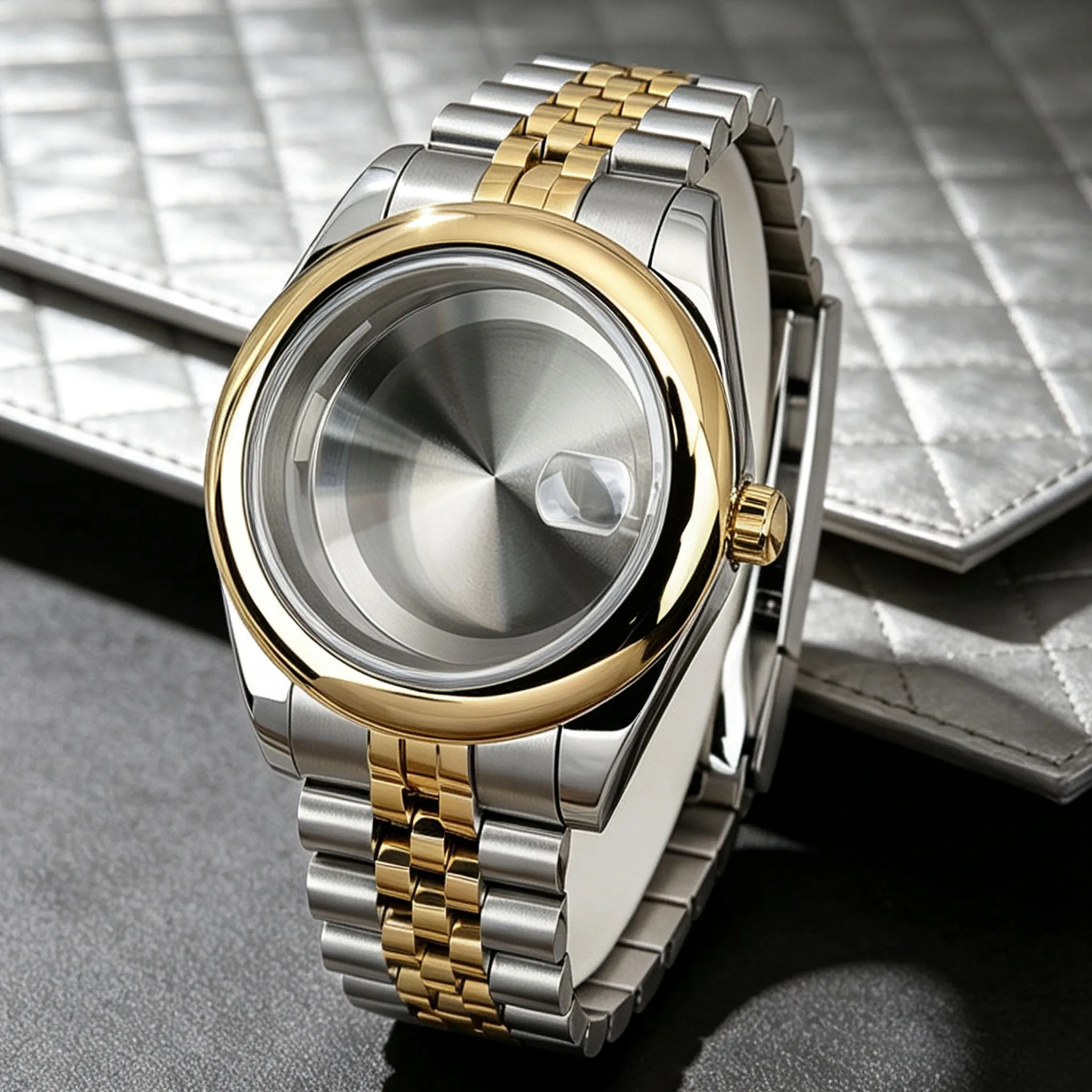 Silver Gold 36mm 39mm Watch Case Stainless Steel For NH35 NH36/34 Miyota 8215 Movt Fashion Jubilee Strap NH35 DJ SK Accessories