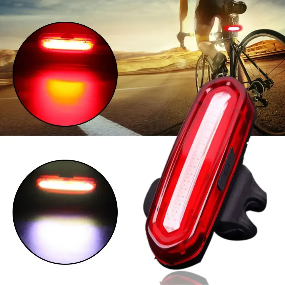 

Rechargeable LED USB Mountain Bike Tail Light Taillight MTB Safety Warning Bicycle Rear Light Bicycle Lamp