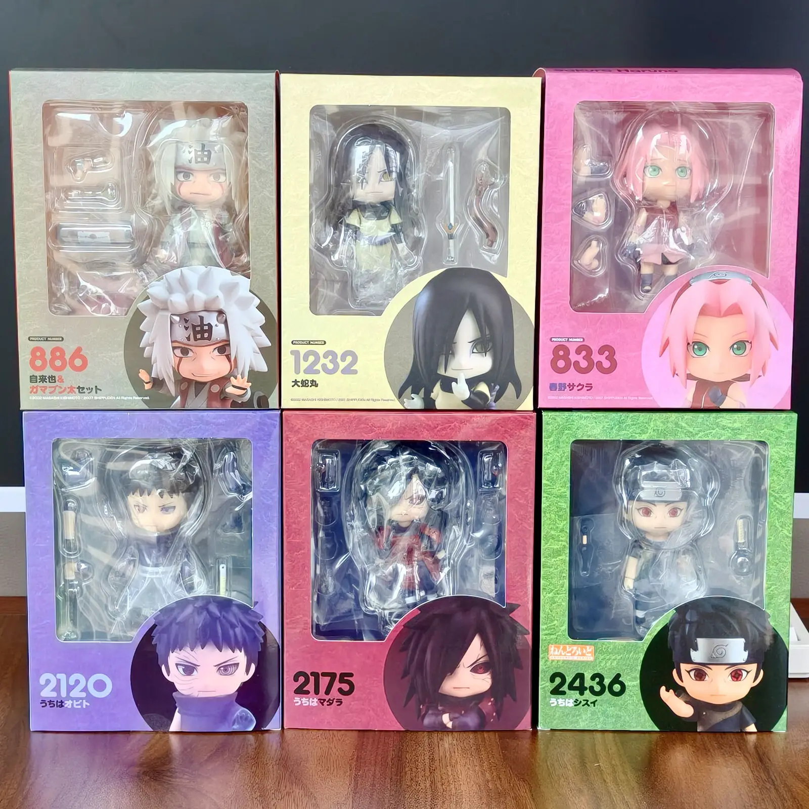 Action Figure Naruto #886 Jiraiya #1232 Orochimaru #833 Sakura 