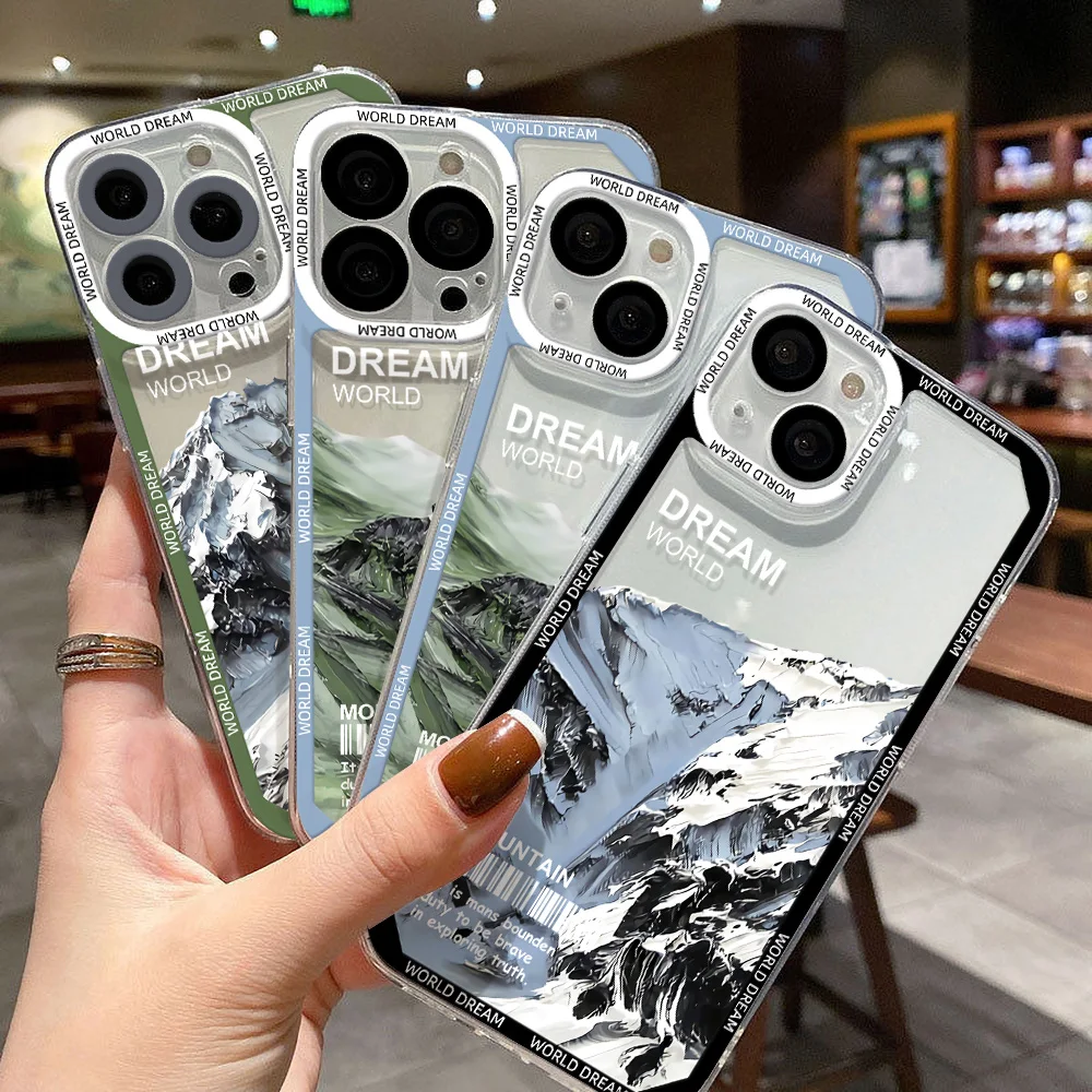 Mountain Phone Cases For Xiaomi Redmi Note 13 Pro 5G 10S 11S Funda Poco X6 X3 X5 X4 M4 M6 M5 Redmi 12C Mi 11T Pro Silicone Cover