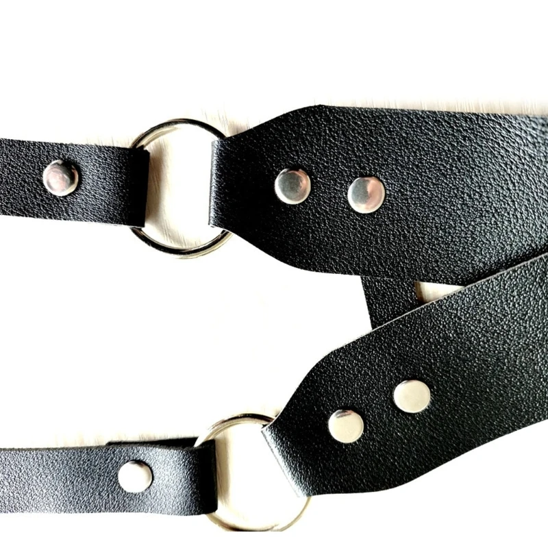 R1WE قناع معصوب العينين من جلد البولي يوريثان قابل للتخصيص للنساء، ملحقات الحفلات التنكرية #4