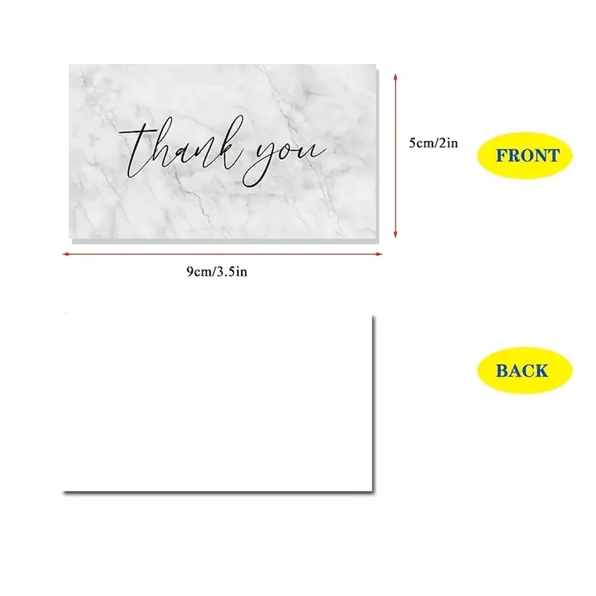 50Pcs 2x3.5 Inch Thank You Cards Small Business, Commercial Decoration Label,Thanks You Card For Retail Store Owner