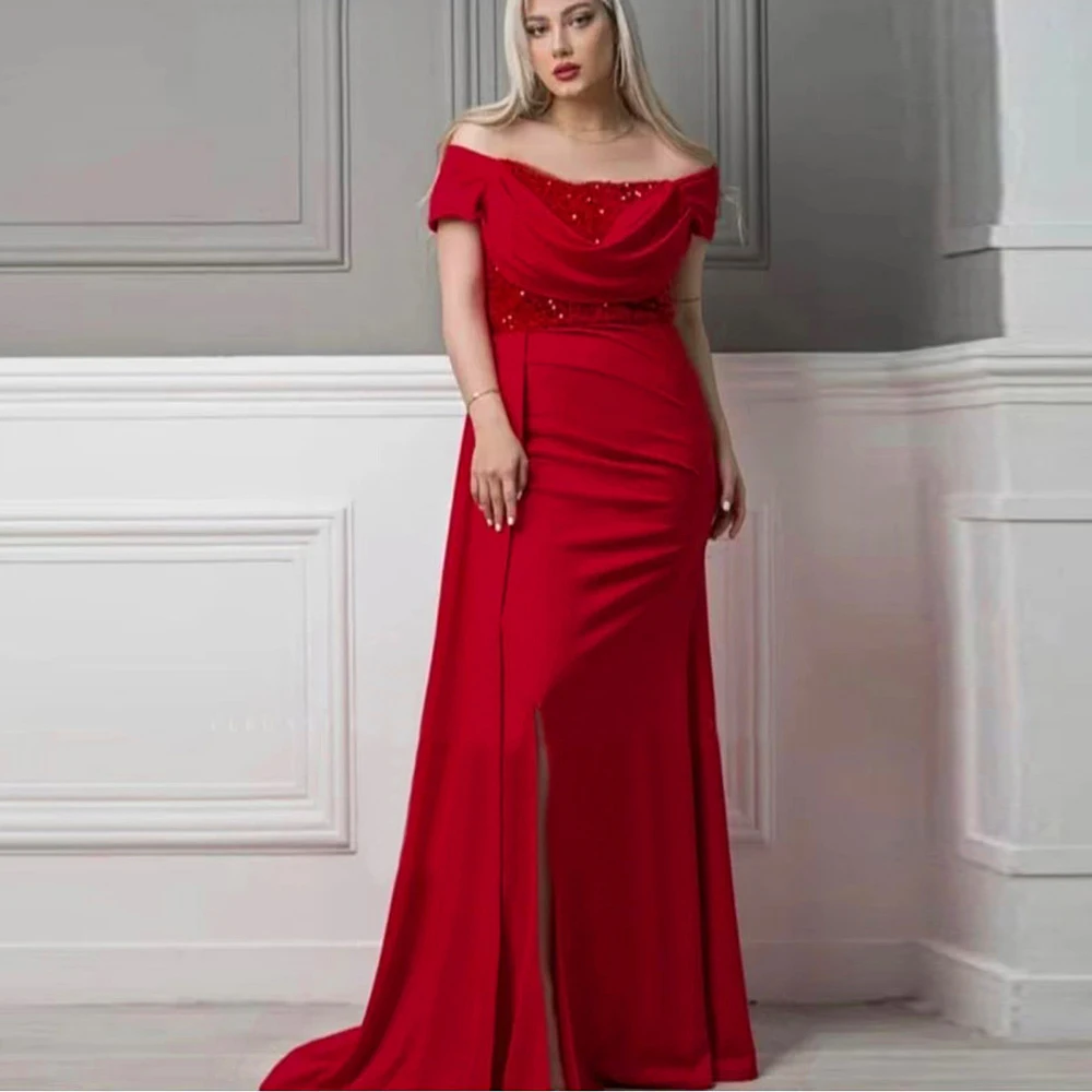 MD Wedding Party Bridesmaid Dress African Women Off Shoulder Sexy Bodycon Robe Evening Gown Dashiki Sequin Long Dress Clothing