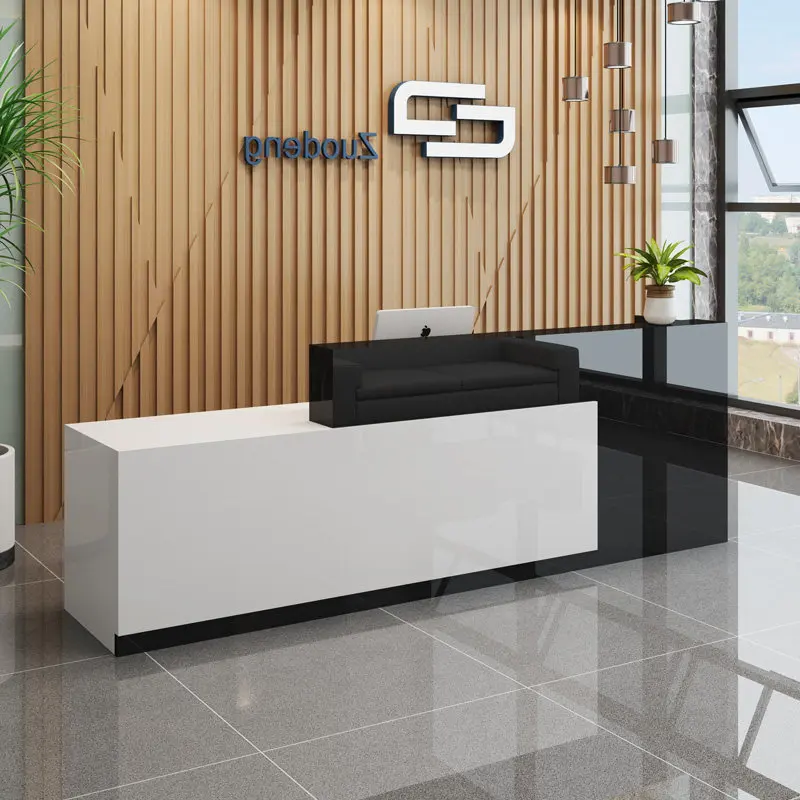 Mesa de recepção de luxo, display moderno, salão de beleza, mesa de recepção, italiano, nórdico, móveis comerciais