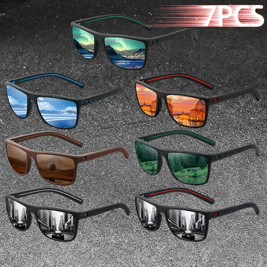 Oculos-de-sol-quadrados-classicos-vintage-com-design-de-listras-coloridas-7-pecas-para-homens-e-mulheres-para-pesca-direcao-moda-masculina