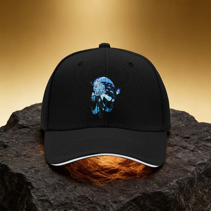Blue Mage Character Pattern Hat, Unisex Printed Baseball Cap Sandwich Duckbill Cap Sports Hat Suitable for Daily Commute And Tra