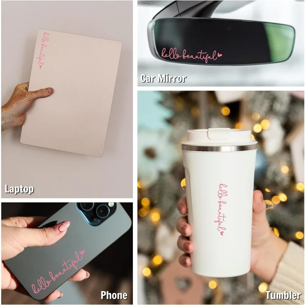 1pc Hello Beautiful Car Rearview Mirror Vinyl Decals Vanity Mirror Stickers Racing Helmet Auto Rear Window Waterproof Decoration
