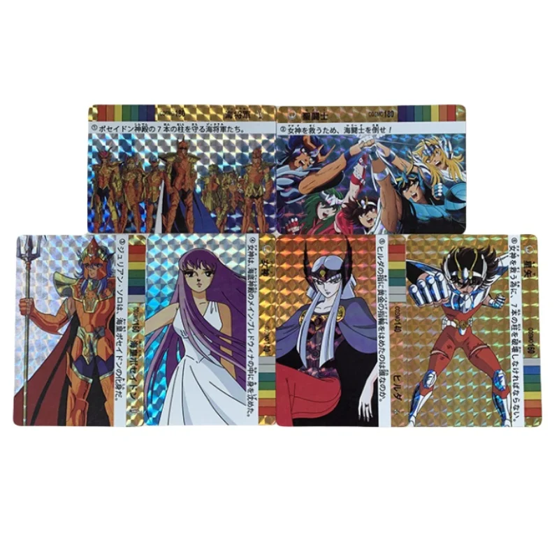 Saint Seiya Flash Card Equuleus Sagittarius Aiolos Redraw Series Diy 6 Sheets Action Toy Figures Anime Game Collection Gifts