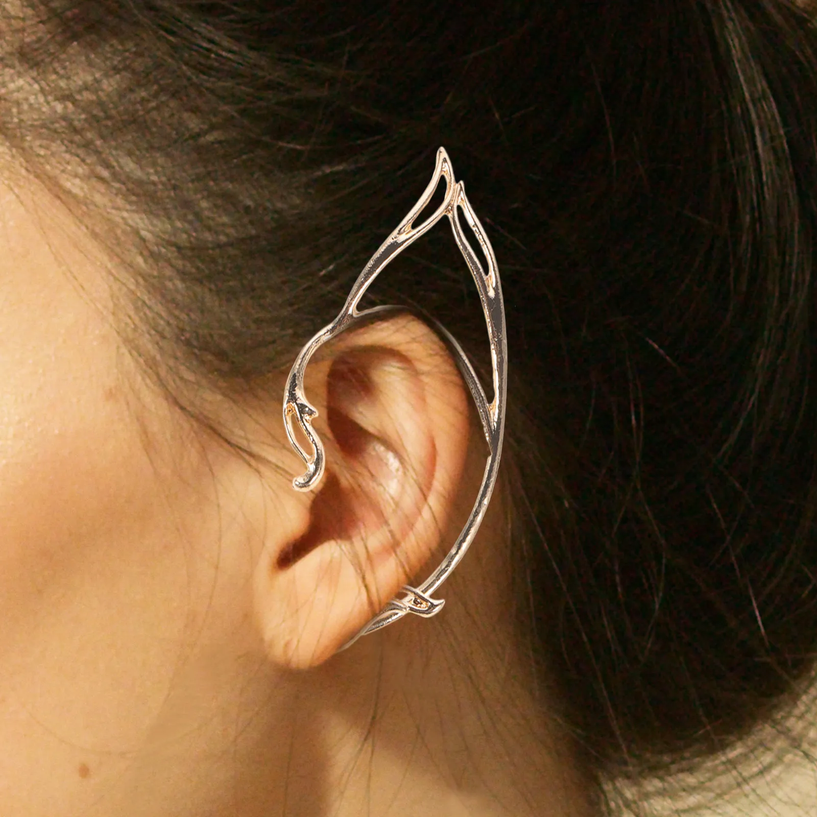 8Pcs Ear Clips Elf Ear Cuffs Wrap Earrings Non-Piercing Vintage Fairy Costume Jewelry Wedding Party Elf Earrings