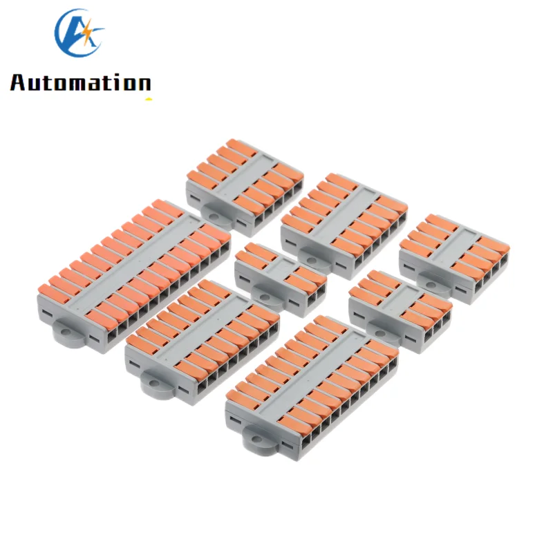 40A Fast Docking Universal Conductor Wire Connectors Fixing hole cable Wiring Connector push-in Terminal Block 0.5-6.0mm²