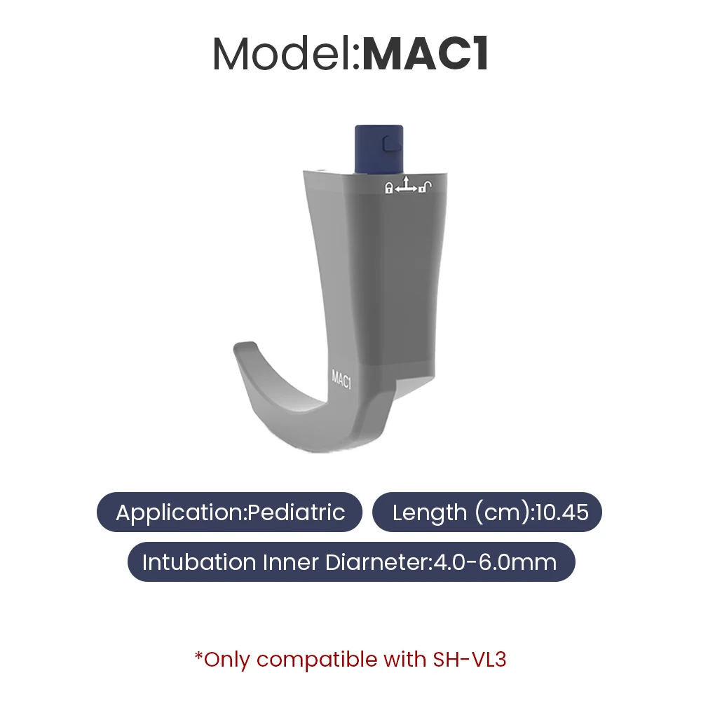 Reusable Child Adult Blades for Sinohero SH-VL3 Surgery Intubation Digital Camera Video Laryngoscope