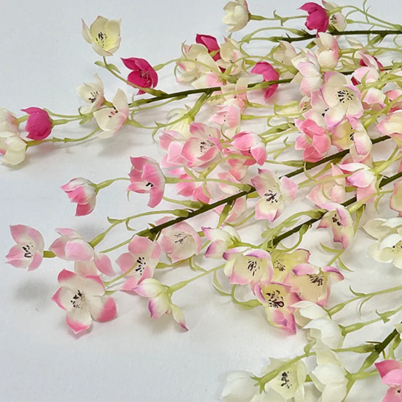 96 سنتيمتر 2 متشعب جرس السحلية زهرة اصطناعية الرياح الرنين زهرة باقة فرع طويل غرفة المعيشة المنزلي حفل زفاف الديكور #5