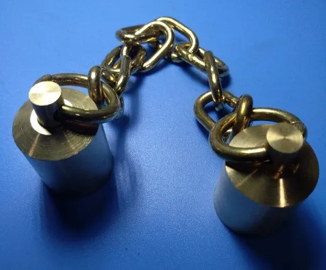 Wooden Nunchucks With Copper Chains Metal Connecting Fittings Training Accessory