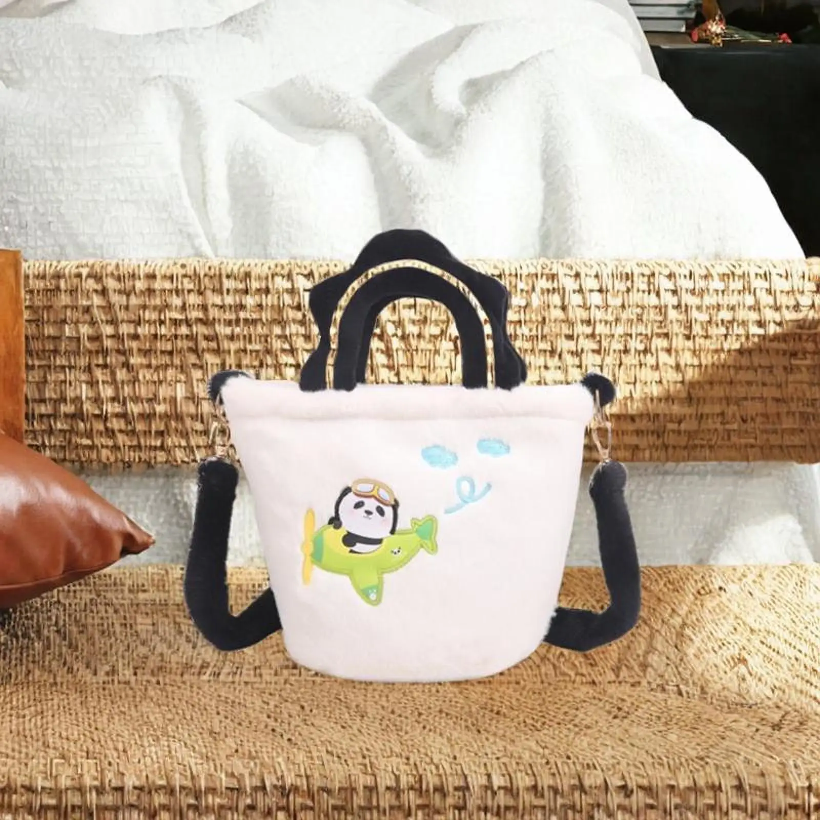 

Плюшевая сумка, плюшевая сумка для женщин, портативная милая сумка через плечо большой емкости