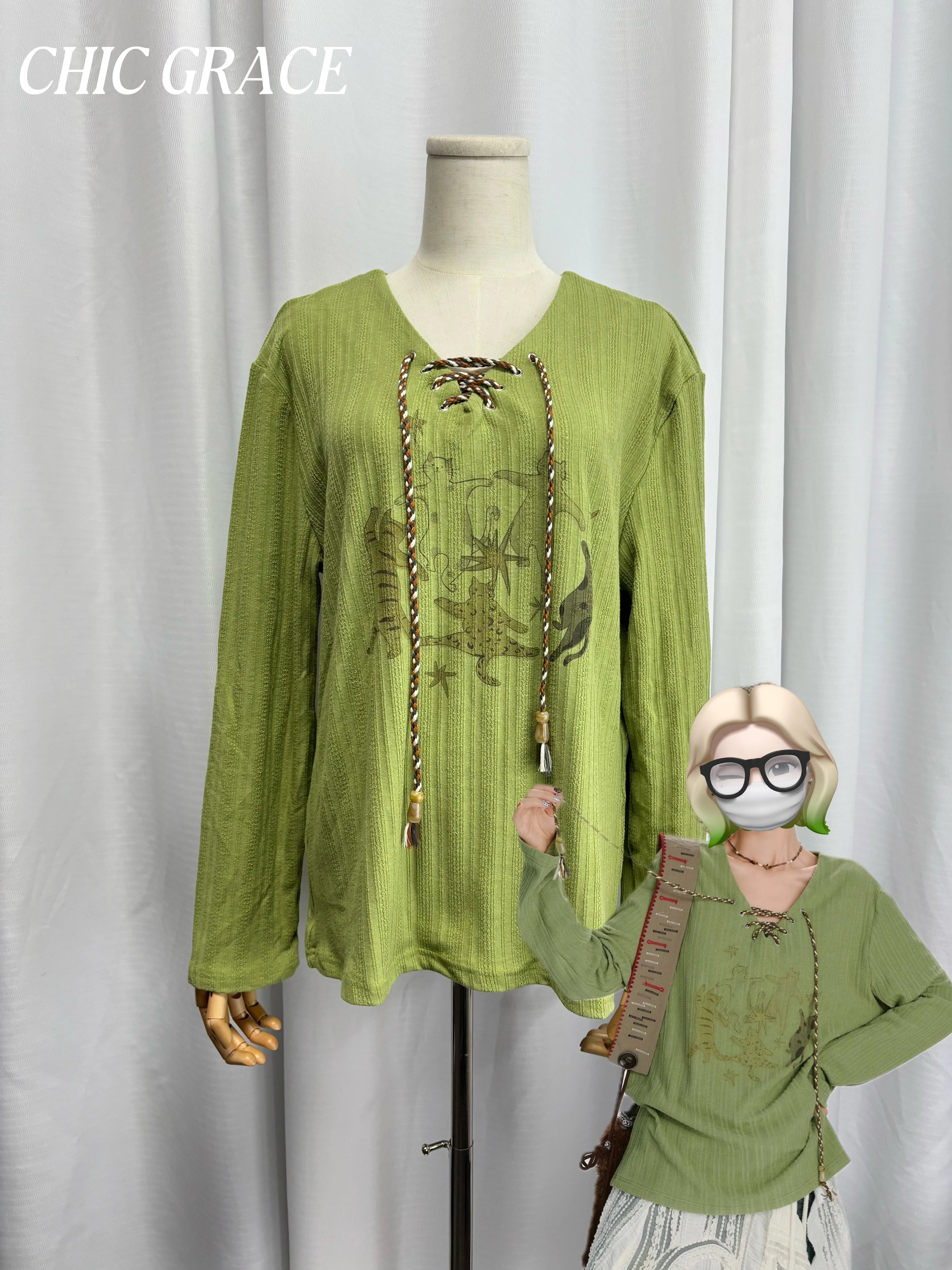 

Real shot Women's 2025 Summer American Retro Printed Sun Protection Cover Up Oversized Long Sleeve Designer T-Shirt Slimming Ele