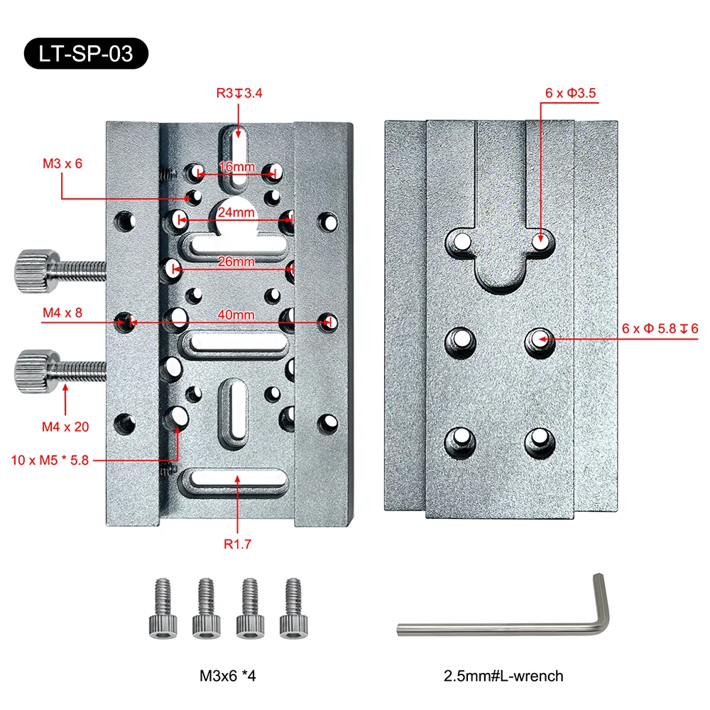 Albero LASER modulo Laser piastra scorrevole testa Laser Rack scorrevole per incisione Laser testa del modulo strumenti e accessori per la