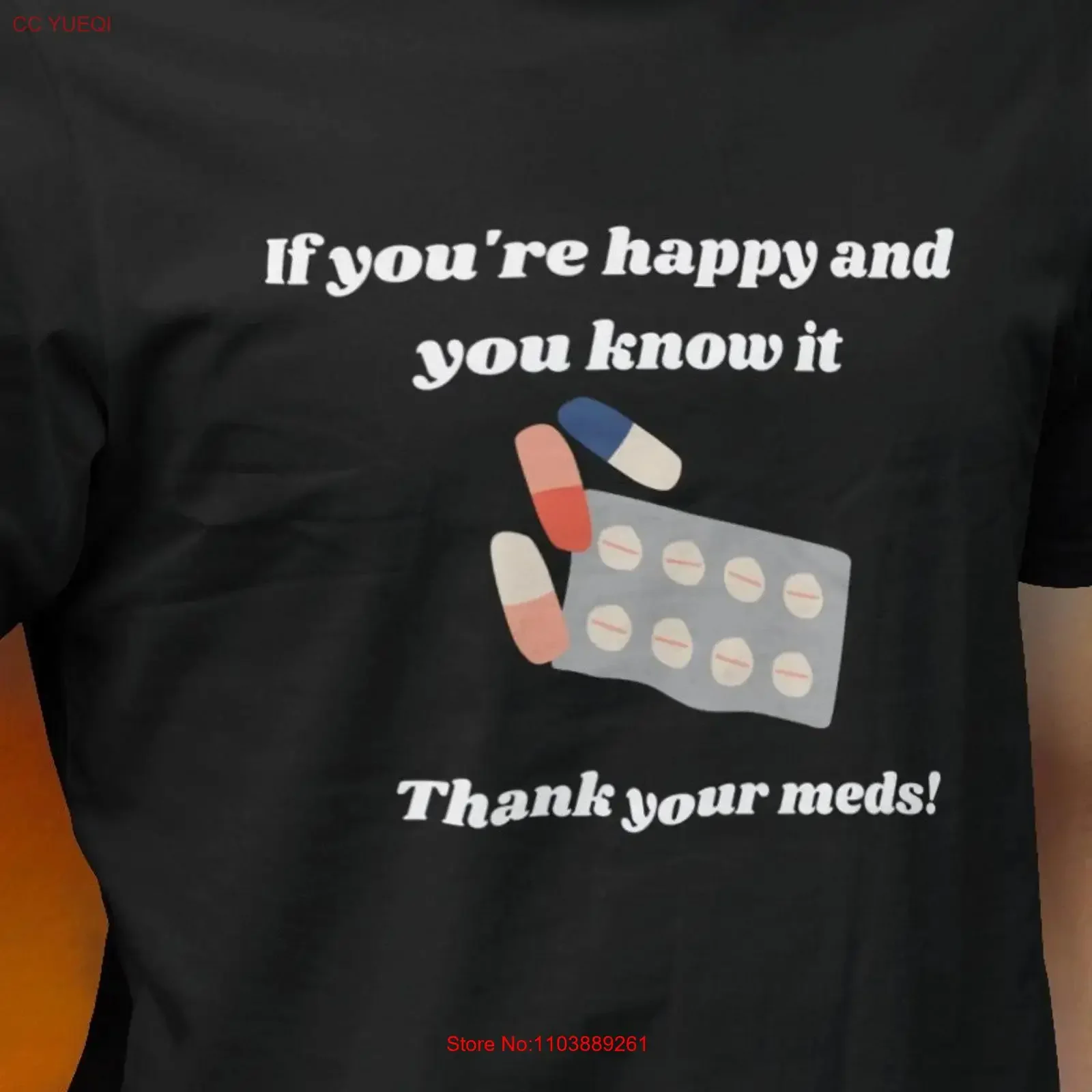 T-shirt amusant Si votre heureux et vous savez, merci, maladie invisible, dépression, handicap, t-shirt humoristique, vintage lavé