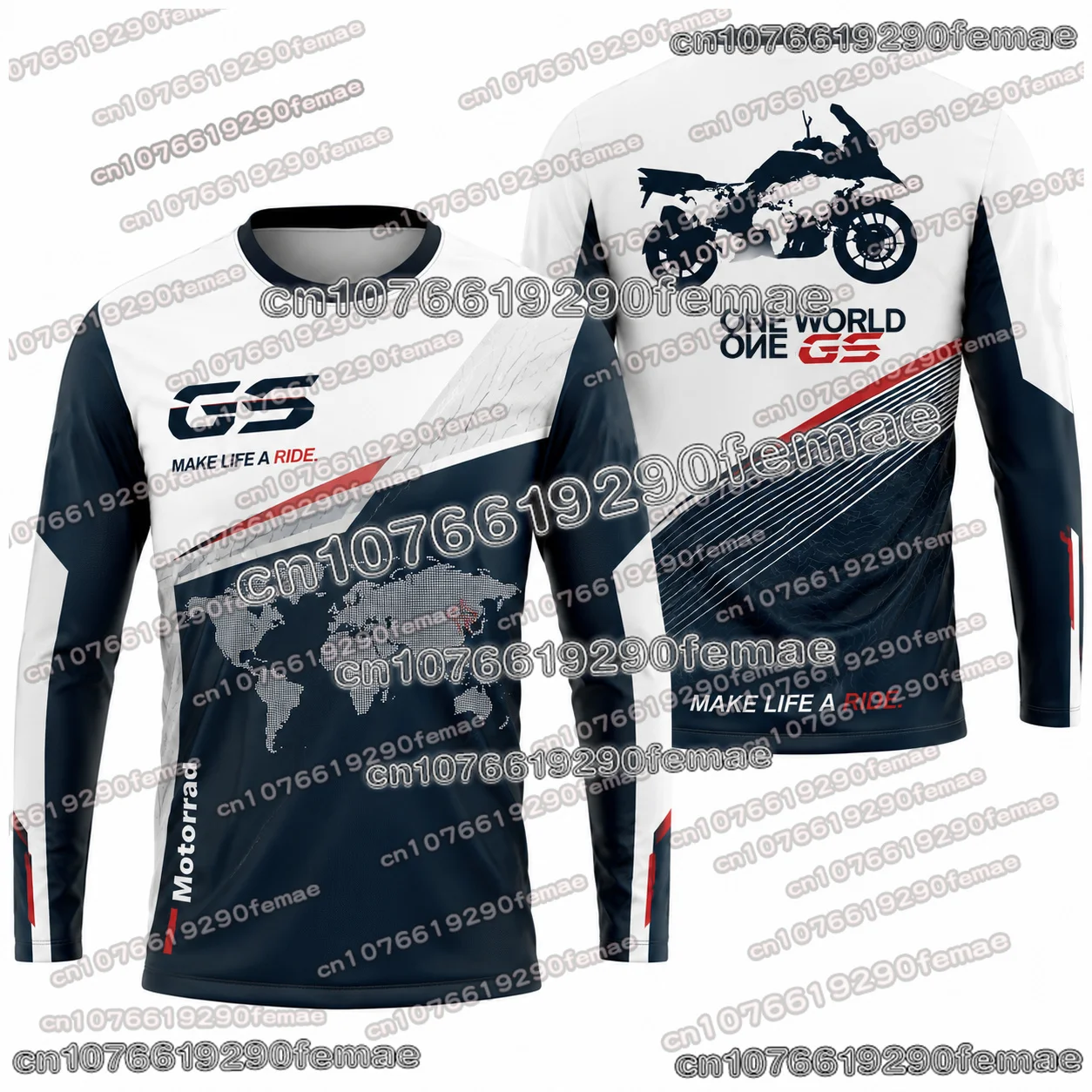 2026 GS Motorrad-Trikot im Adventure-Stil Langarm Atmungsaktiv Schnelltrocknend Sport Casual Outdoor Moto-Shirt für Herren