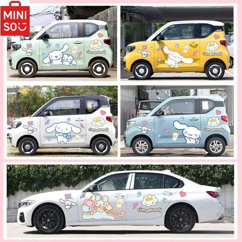 

MINISO Sanrio Cinnamon Dog Car Body Modified Shell Scratch Shield Cartoon Sticker Kawaii Dog Waterproof Sticker Car Decoration