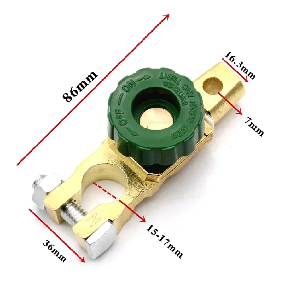 Heavy Duty Battery Disconnect Isolator Cut Off Switch Past op standaard negatieve terminal Auto-onderdelen Auto-accessoires 
