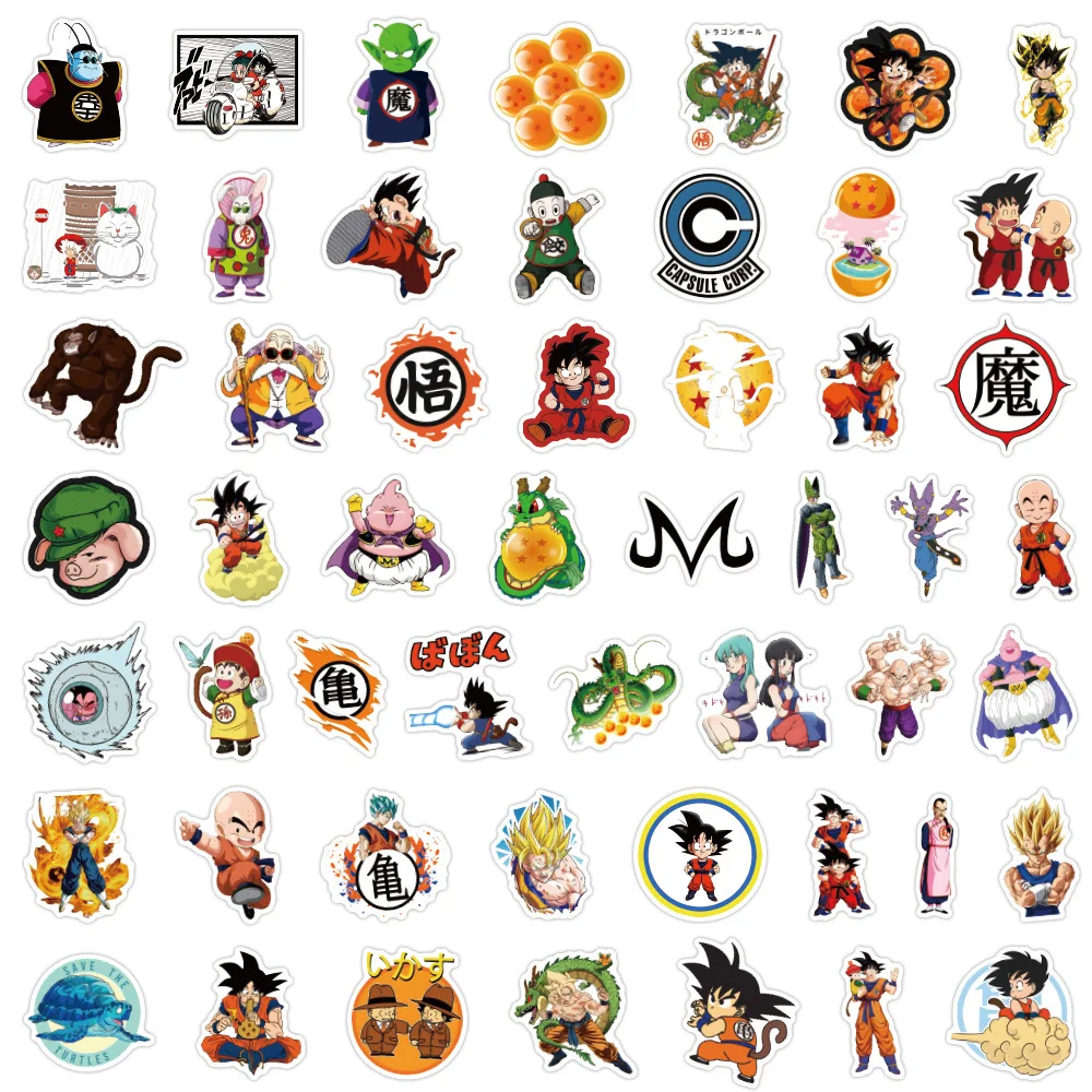 100 個アニメドラゴンボール孫悟空ステッカークール落書きデカールおもちゃ装飾 DIY ラップトップ文具電話冷蔵庫バイクギフト