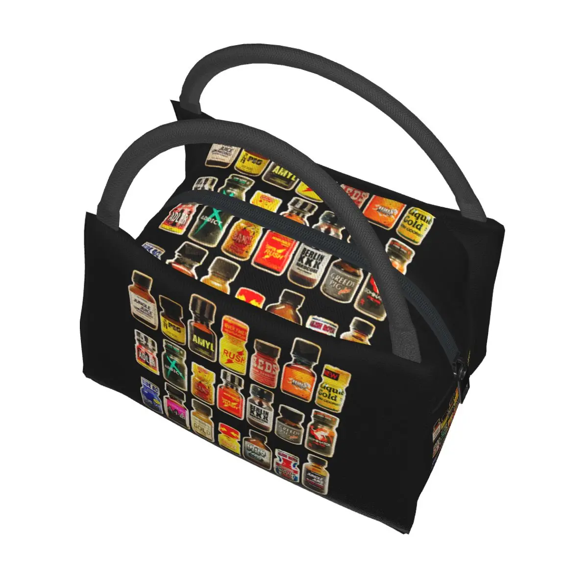 Poppers Bottles Gay Rush Jungle Juice Amyl Inhaler Insulated Lunch Bag for Women Kids Food Boxes Thermal Lunch Box Tote view 4
