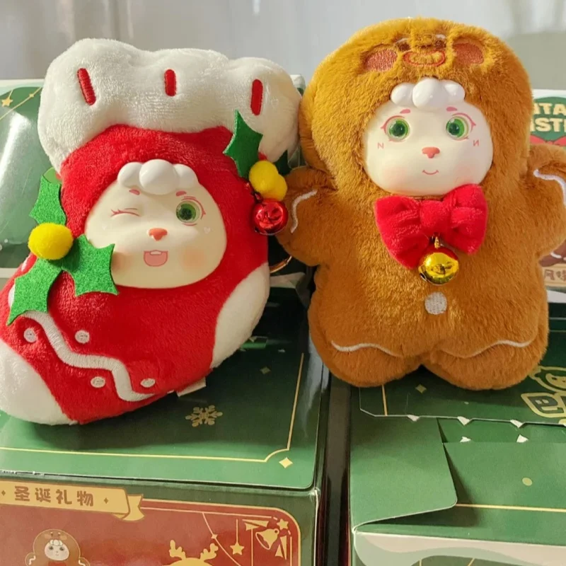 Boneka Aksi Seri Natal Fantasi Bestie Lamb Plush Blind Box, Boneka Kartun Kotak Misteri, Koleksi Model, Hadiah Kejutan, Mainan