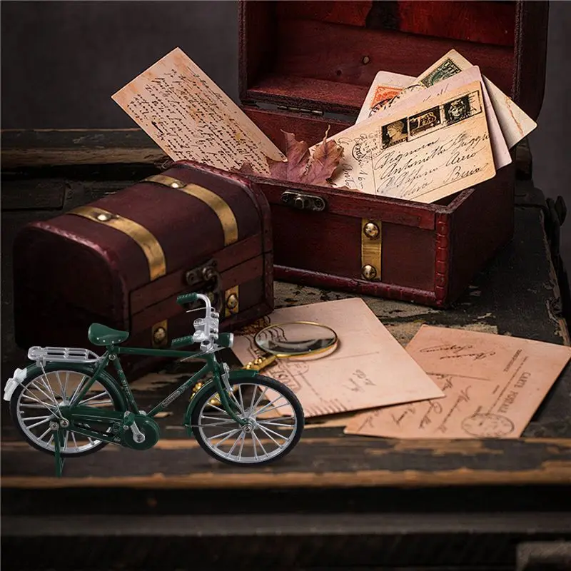 A63T-DIY Kit di montaggio Mini modello in lega Bicicletta nostalgica retrò: 10 Divertimento fai da te per coltivare la capacità pratica dei bambini