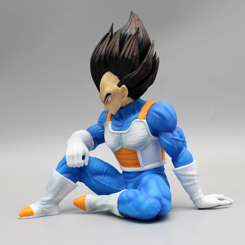 Dragon Ball Z Anime Action Figures, traje espacial, Estatueta Vegeta Iv, GK Vegeta Sentado Figura, Boneca Saiyan, Brinquedos Colecionáveis em PVC,