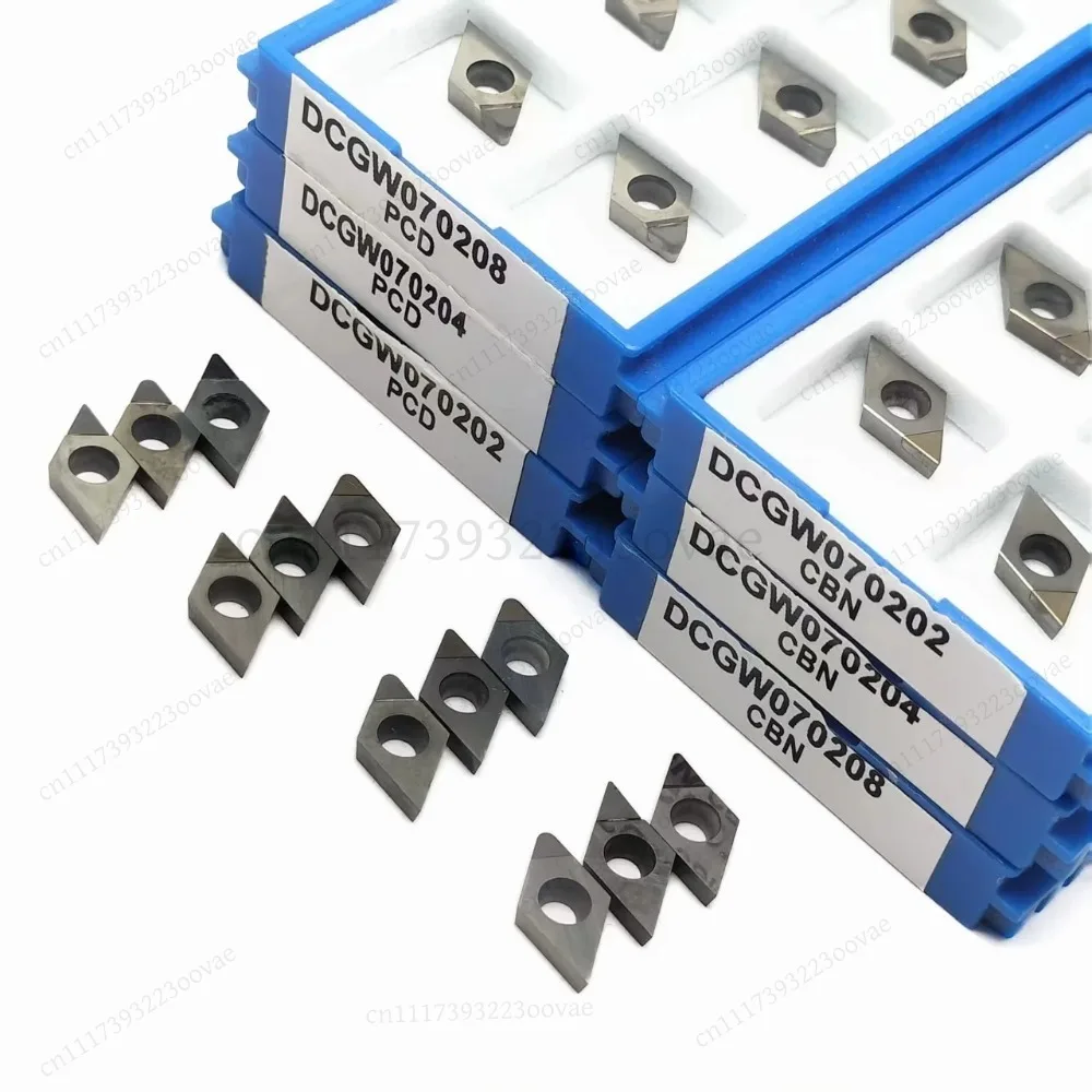 L-DCGW070204 DCGW070202 DCGW070208 PCD CBN Diamond Lathe Inserts for CNC High Hardness High Finish Turning