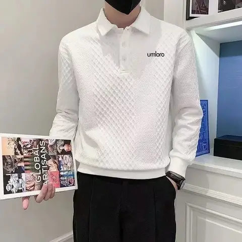 럭셔리 브랜드 폴로 골프 탑 남성 골프웨어 2025 가을 뉴 폴로 셔츠 패션 자신을 육성 티셔츠 남성 골프 의류 Best5 럭셔리 브랜드 폴로 골프 탑 남성 골프웨어 2025 가을 뉴 폴로 셔츠 패션 자신을 육성 티셔츠 남성 골프 의류 Best5
