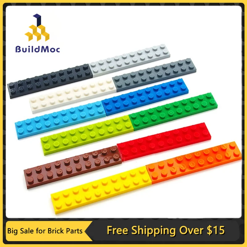 5PCS DIY Building Blocks Thin Figures Bricks 2x10 Educational Creative Size  Bricks Bulk Model Kids Plastic Toys for Child