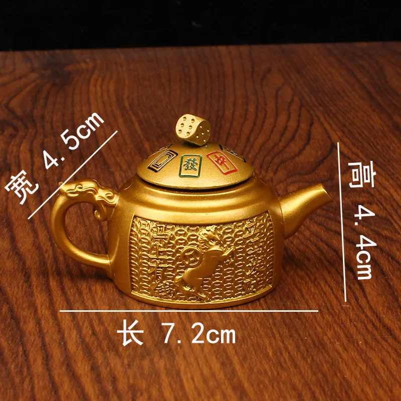 New Style Gold-Plated Color Painted Five-Way God of Wealth Pot Handle Piece Mahjong Eight Directions Come Stepping on Suc