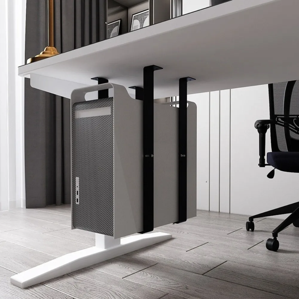 Space Saving Steel Universal PC Case Holder Rustproof Sturdy Computer Mainframe Hanger Radiative Host Box Rack Home PC