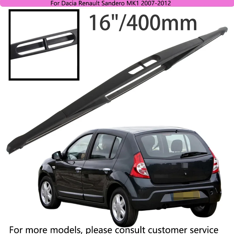 

For Dacia Renault Sandero MK1 2007-2012 Car Accessories 16" Rear Windshield Windscreen Washer Wiper Blade