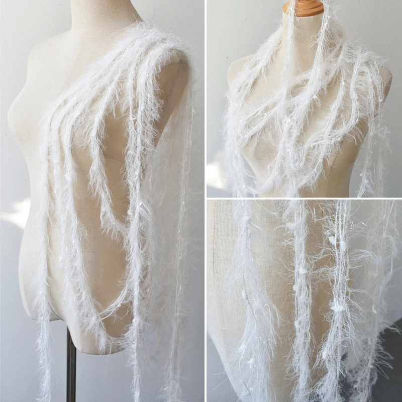 

Зеленая, розовая, белая шерстяная тесьма с бахромой и кружевной отделкой для свадебных платьев, декора одежды, рукоделия и поделок своими руками