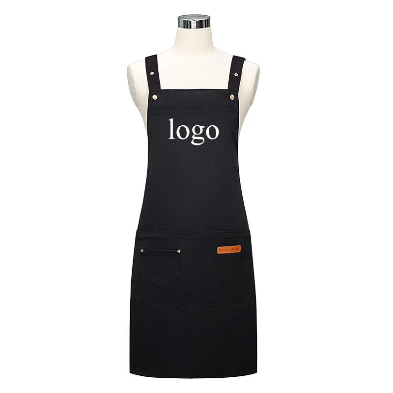 Designer Apron Kitchen Waterproof Aprons Men Women Nail Pinafore Barista Manicurist Bibs Restaurant Waiter Work Mandiles Custom