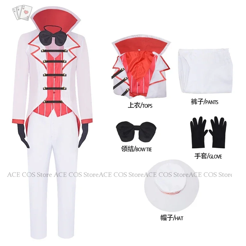 Anime Hazbin Cosplay Lucifer Hotel Helluva Charlie Morningstar Costume Blitzo AD Angel Dust Cosplay Clothes Halloween Party Suit