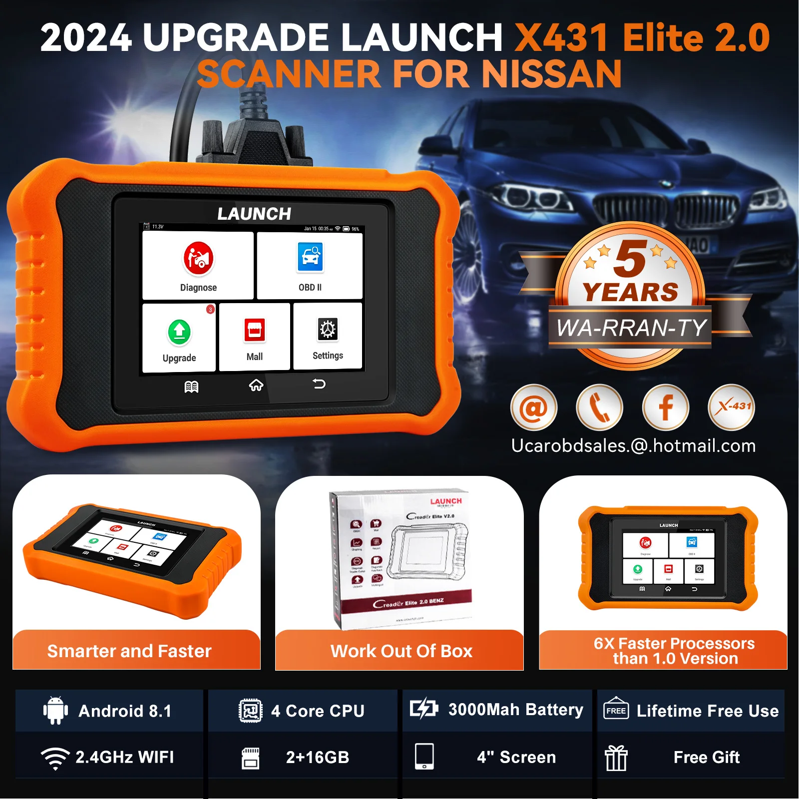 日産用】LAUNCH X431 Elite V3.0 日産、インフィニティ、GTR用双方向 