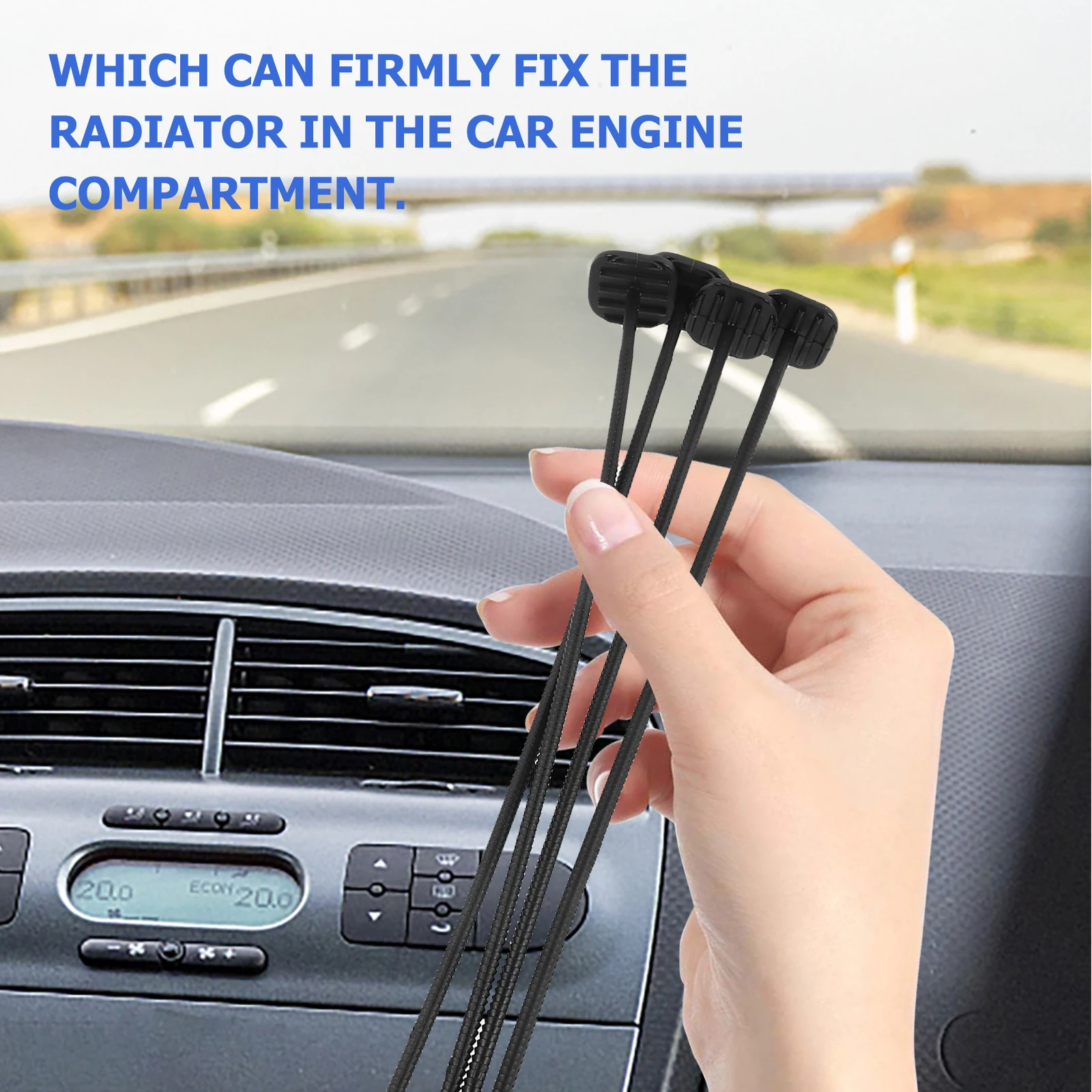 

Cooling Radiator Fan Accessories Car Fan Installation Kit Mounting Set Replacement Parts Plastic Cooler Tie High Strength