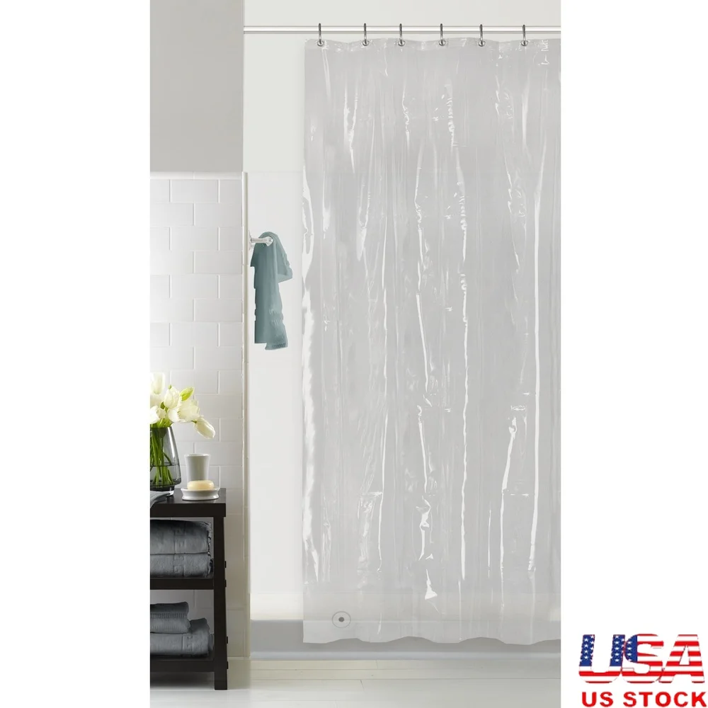 

Прозрачный сверхмощный вкладыш для занавески для душа из ЭВА 54x78, водонепроницаемые, устойчивые к плесени, магнитные втулки по краю, стандартный размер