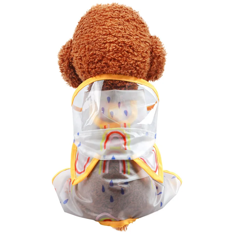 Multicolor Rainbow Reflective Windproof Waterproof Dog Light Weight In Training Jacket Raincoat